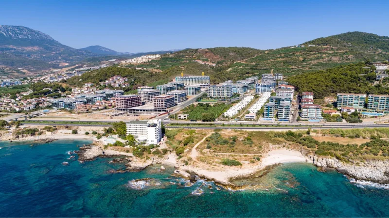 Alanya, Monarch Premium'da Deniz Manzaralı 1+1 Daire