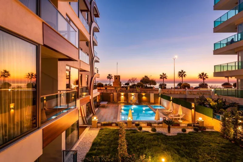 Alanya, Arnelya Beach Residence'ta 4+1 Daire